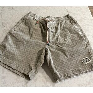 Howler Brothers Tan Corduroy Leopard Print Shorts Mens Size 30 Drawstring